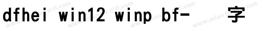 dfhei win12 winp bf字体转换